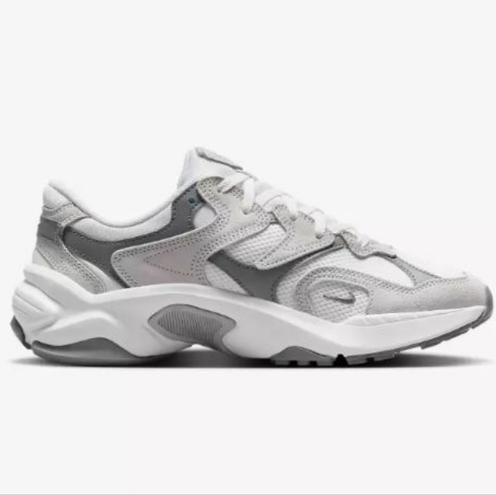 Gray Silver Metallic White Women's Nike Running Shoes - Picture 4 of 14